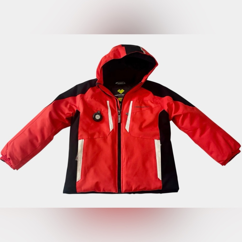 Obermeyer Red and Black Hooded Jacket
